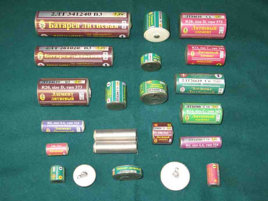 Литиевые элементы системы тионилхлорид